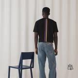 Tshepo Jeans Flag Stripe T-Shirt Black