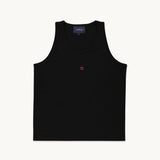 Tshepo Jeans Mens Embroidery Tank Tops In Black