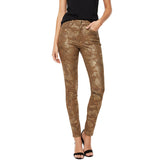 Sissy boy Womens Axel Camo Foil Print Pants In Beige