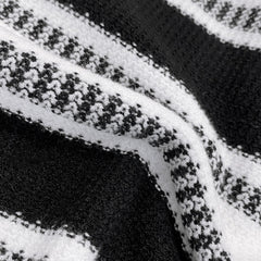 Sissyboy Womens Striped Jersey With Braiding In Black & White