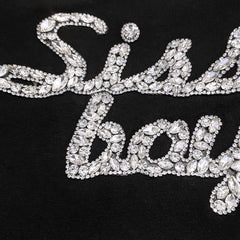 Sissyboy Ladies Regular T-Shirt with Bling In Black