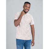 Ben Sherman Mens Terry Tar Textured Polo Plaster
