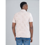 Ben Sherman Mens Terry Tar Textured Polo Plaster