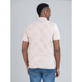 Ben Sherman Mens Terry Tar Textured Polo Plaster