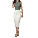 Polo Womens Tiffany Knit Skirt In Oatmeal