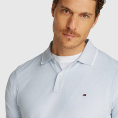 Tommy Hilfiger Msw Linen Pique Reg Polo Light Blue