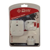 Travel Mate 3 Pin SA To International Universal Travel Adaptor In White