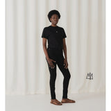 Tshepo Jeans Ladies Embroidered Monarch T-Shirt In Black