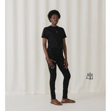 Tshepo Jeans Ladies Embroidered Monarch T-Shirt In Black