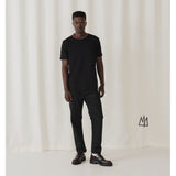 Tshepo Jeans Unisex Flag Rib Neckline T-Shirt In Black