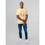 Ben Sherman Mens Typography Headphones T-Shirt In New Wheat