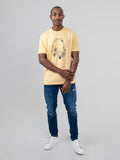 Ben Sherman Mens Typography Headphones T-Shirt In New Wheat