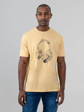 Ben Sherman Mens Typography Headphones T-Shirt In New Wheat
