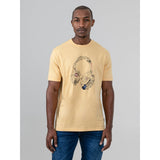 Ben Sherman Mens Typography Headphones T-Shirt In New Wheat