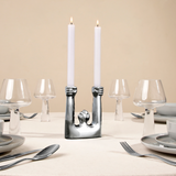 Carrol Boyes Twilight Candle Stick In Silver