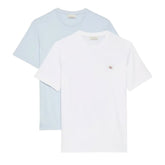 Calvin Klein Mens Badge 2 Pack T-Shirts In White Multi