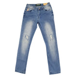 Soviet Mens Sandor Slim Leg Fashion Jeans In Light Blue