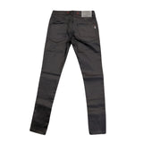 Soviet Mens Wax Finish Skinny Jeans In Black