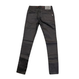 Soviet Mens Wax Finish Skinny Jeans In Black