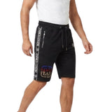 Enrico Coveri Bling Logo Shorts In Black Multi