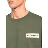 Polo Mens Herringbone T-Shirt In Green
