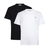 Calvin Klein Mens 2 Pack Badge T-Shirts In Black & White
