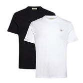 Calvin Klein Mens 2 Pack Badge T-Shirts In Black & White