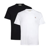 Calvin Klein Mens 2 Pack Badge T-Shirts In Black & White