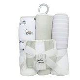 Mother's Choice Unisex 3 Piece Hooded Towels & Face Cloths In Grey