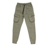 Soviet Mens Cargo Track Pants with Elastic Waistband In Fatigue