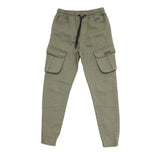 Soviet Mens Cargo Track Pants with Elastic Waistband In Fatigue