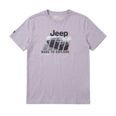 Jeep Mens Fashion Graphic T-Shirt In Light Grey