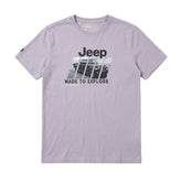 Jeep Mens Fashion Graphic T-Shirt In Light Grey