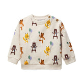 Ben Sherman Boys Forest Friend Crew Sweatshirt In Beige