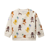 Ben Sherman Boys Forest Friend Crew Sweatshirt In Beige
