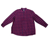Jeep Mens Long Sleeved Yarn Dyed Check Shirt In Red & Navy