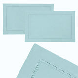 Egyptian Cotton Tencel 300 Thread Fitted Sheet In French Blue