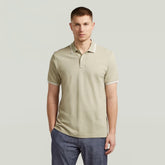 G-Star Raw Mens Dunda Slim Stripe Golfer In Khaki