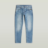 G-Star Raw Mens Regular 3301 Tapered Jeans In Light Indigo