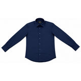 Morenzo Mens Lycra Sateen Long Sleeve Shirt In Navy