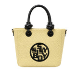 Sissyboy Everleigh Woven Mini Tote Bag In Black