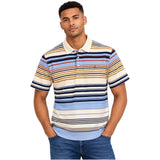 Polo Mens Stripe Mercerised Golfer In Multi