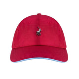 Polo Mens 6 Panel Metal Peak Cap In Brick