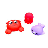 Mother's Choice Girls 3 Hooded Towels & 3 Squeakys In Pink