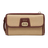 Polo Cabana Smalls Medium Trifold Purse In Beige