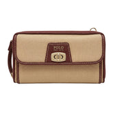 Polo Cabana Smalls Medium Trifold Purse In Beige