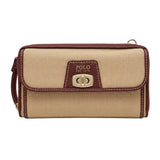 Polo Cabana Smalls Medium Trifold Purse In Beige