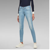 G-Star Raw Womens Lynn Super Skinny Jeans In Faded Blue