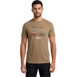 Jeep Mens M-Fashion Graphic T-Shirt In Brown