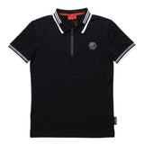 Enrico Coveri Mens Bling Polo Shirt In Black Multi